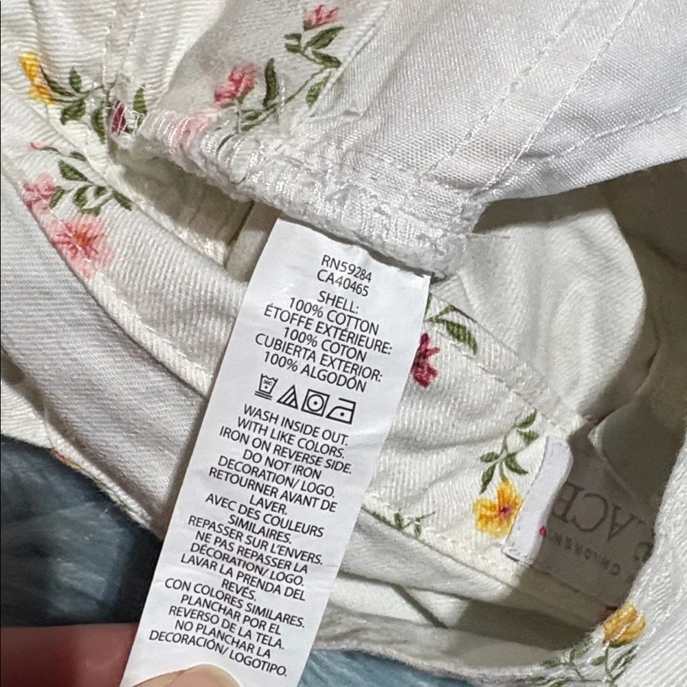 The Children's Place Floral Patterned White Overalls Sz 4T